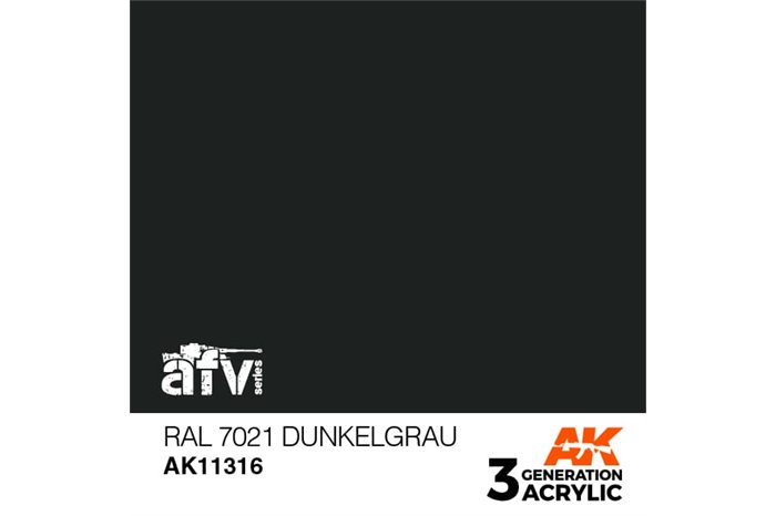 316: RAL 7021 Dunkelgrau (17ml) - acryl