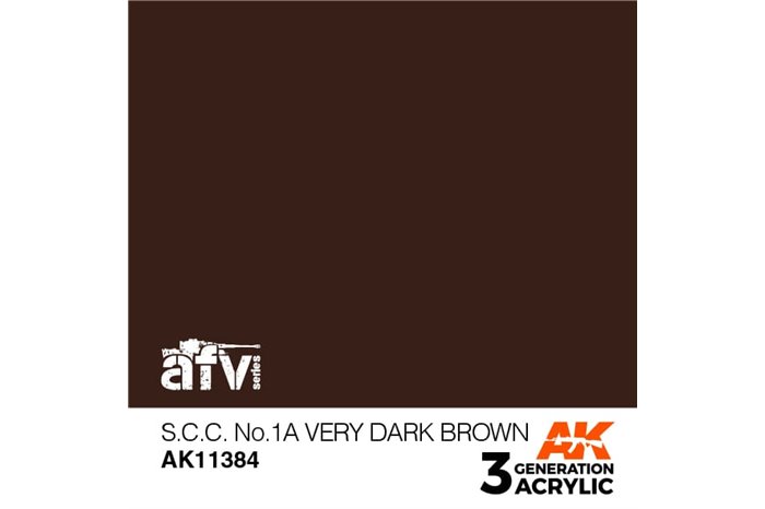 384: S.C.C No.1 Very Dark Brown (17ml) - acryl