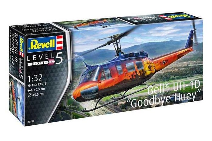 Plastic ModelKit vrtulník 03867 - Bell UH-1D "Goodbye Huey" (1:32)