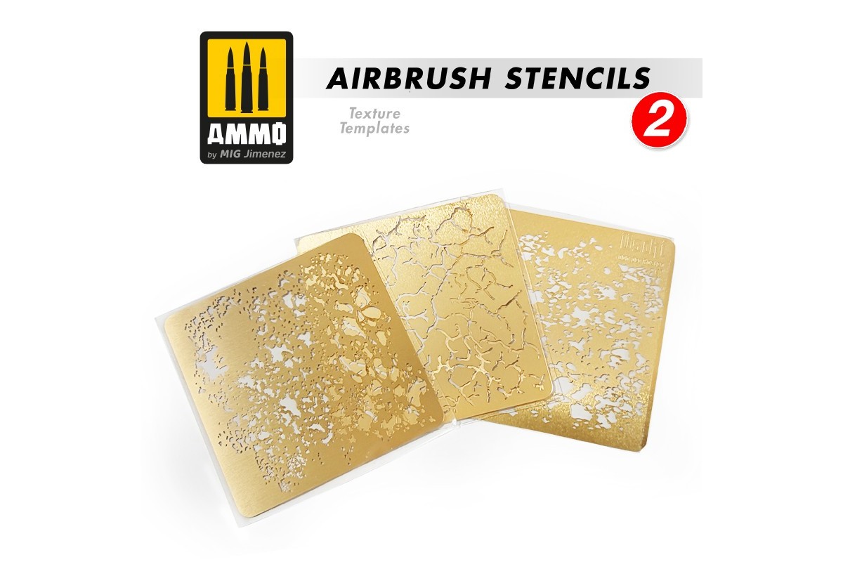 AMMO of MIG - AIRBRUSH STENCILS 2 - 8049 - MJ Modelkits.com