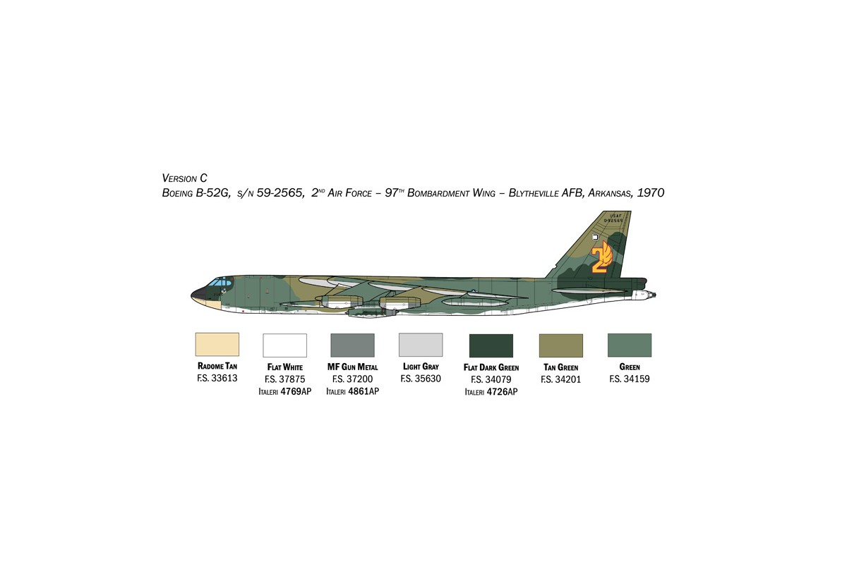 Italeri B 52g Stratofortress Early Version With Hound Dog