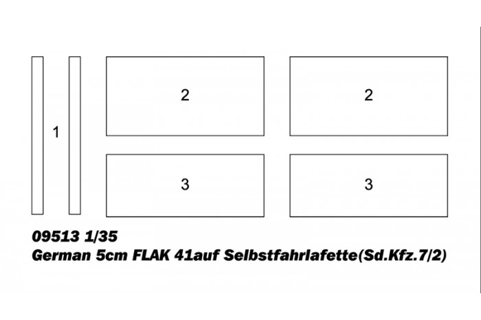 German 5cm FLAK 41auf Selbstfahrlafette(Sd.Kfz.7/2) (1:35) - 09513