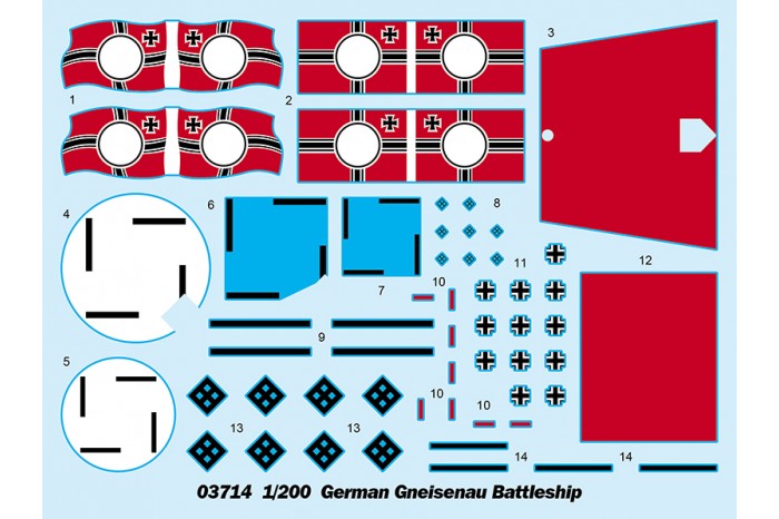 German Gneisenau Battleship (1:200) - 03714