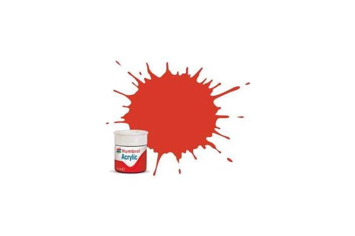 Humbrol barva akryl AB0174 - No 174 Signal Red - Satin - 12ml