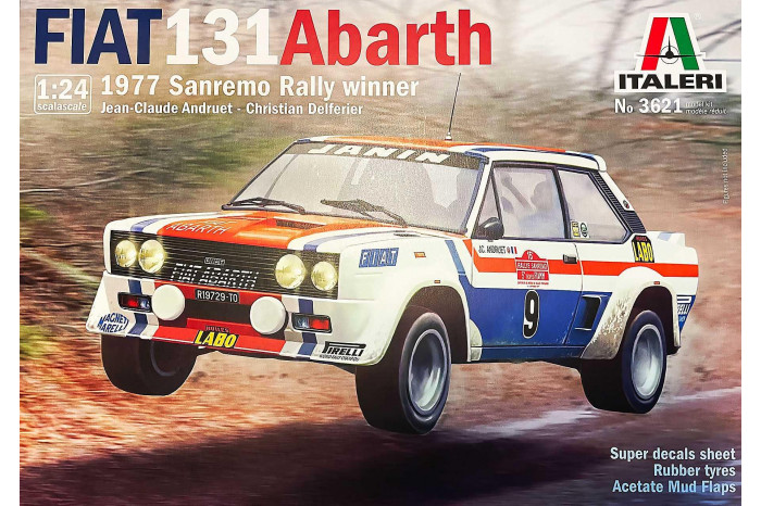 Model Kit auto 3621 - Fiat 131 Abarth 1977 San Remo Rally Winter (1:24)