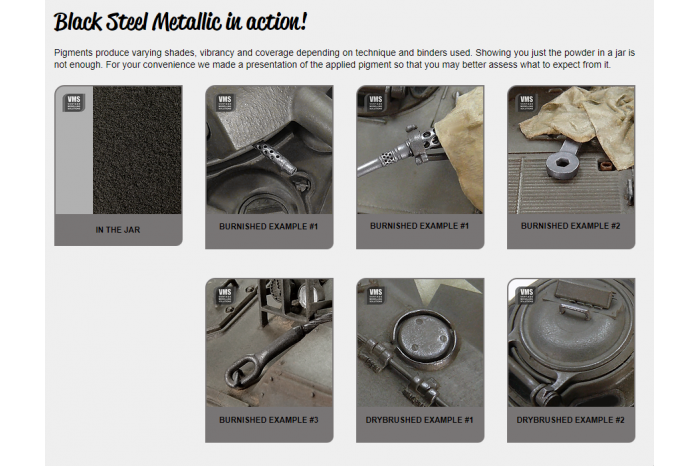 Spot-On pigment 25 - Black Steel Metalic - P25