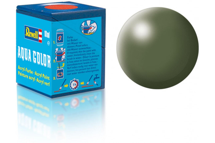 361: olive green silk - Aqua