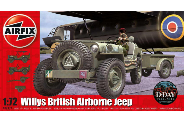 Willys Jeep, Trailer & 6PDR Gun (1:72) - A02339