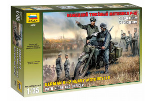 German R-12 Heavy Motorcycle with Rider (1:35) - 3632