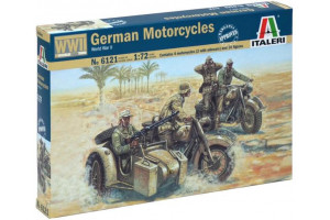 Model Kit figurky 6121 - WWII - GERMAN MOTORCYCLES (1:72)
