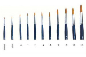 Kulatý syntetický štětec (velikost 8) - 51211