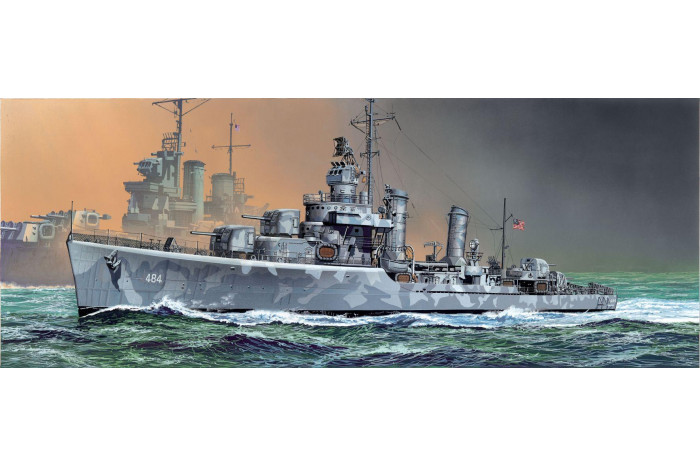 Model Kit loď 1021 - U.S.S. BUCHANAN DDG-484 GLEAVES CLASS DESTROYER 1942 (SMART KIT) (1:350)