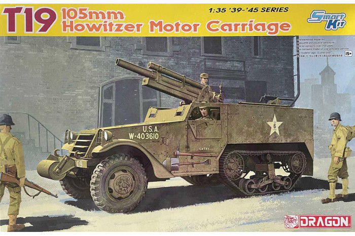 Model Kit military 6496 - T19 105mm HOWITZER MOTOR CARRIAGE (SMART KIT) (1:35)
