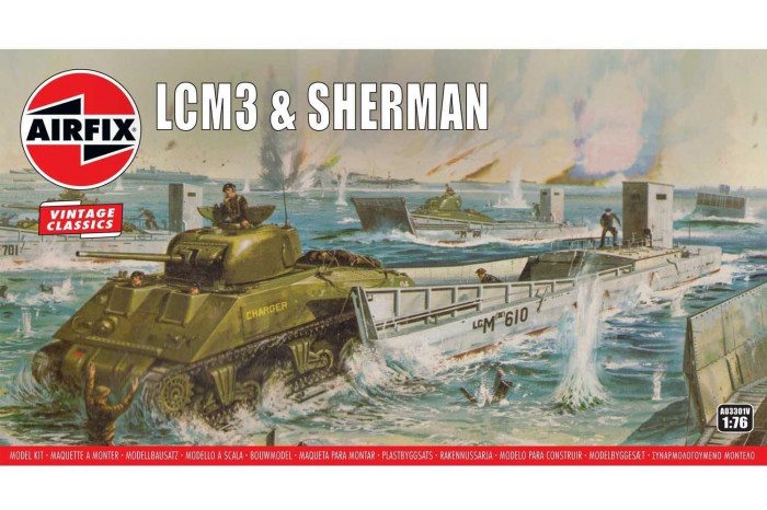 LCM3 & Sherman Tank (1:76) - A03301V