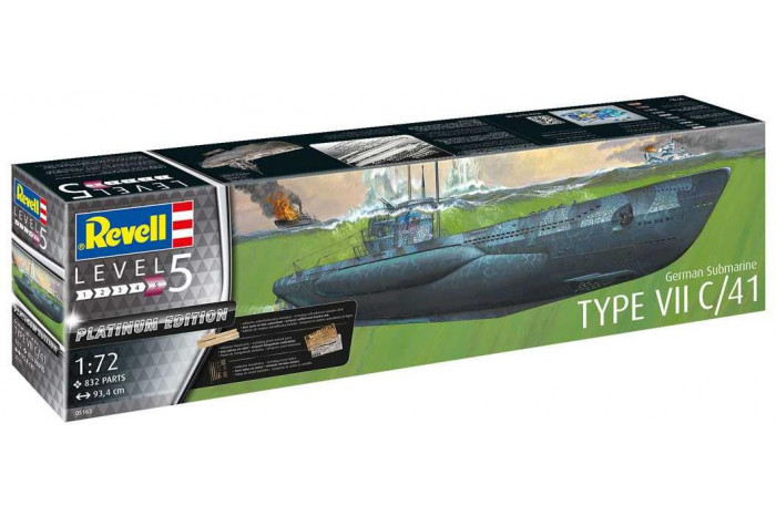 German Submarine Type VII C/41 (Platinum Edition) (1:72) - 05163