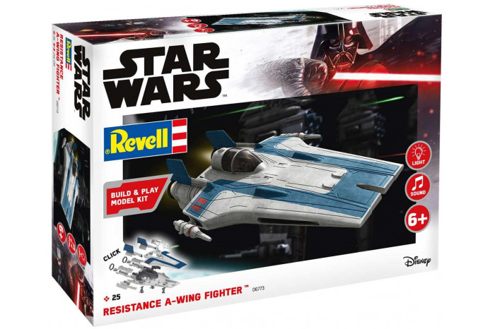 Resistance A-wing Fighter, blue (světelné a zvukové efekty) (1:44) - 06773