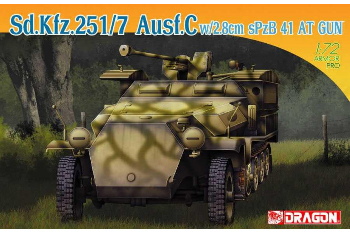 Sd.Kfz.251/7 Ausf.C w/2/8cm sPzB41 AT Gun (1:72) - 7315