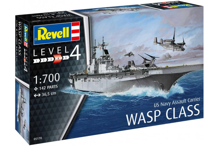 Plastic ModelKit loď 05178 - Assault Carrier USS WASP CLASS (1:700)