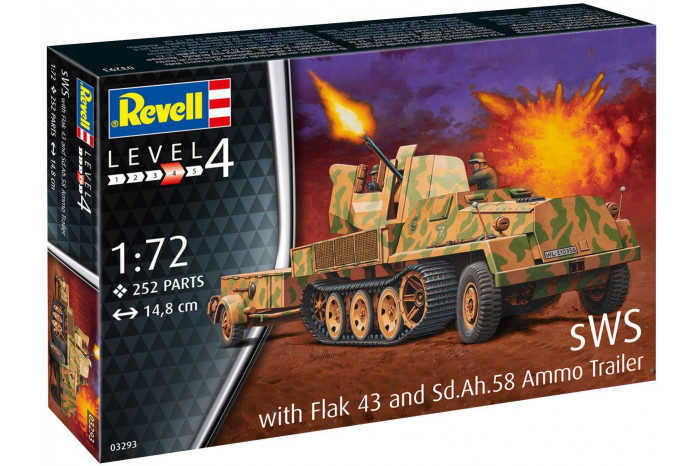 Plastic ModelKit military 03293 - sWS mit Flak-Aufbau als Sfl. mit 3,7cm Flak 43 (1:72)