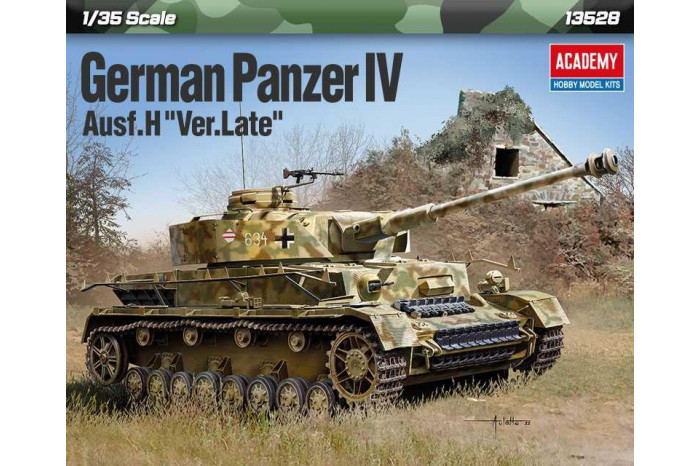 Model Kit tank 13528 - German Panzer IV Ausf.H &quot,Ver.Late&quot, (1:35)