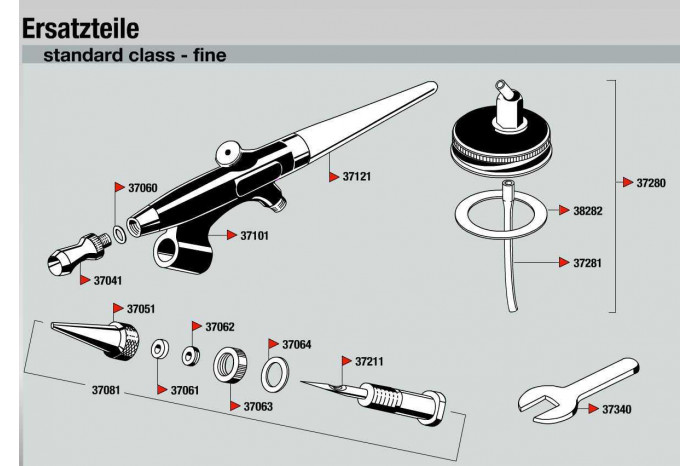 Airbrush Spray Gun 39101 - standard class