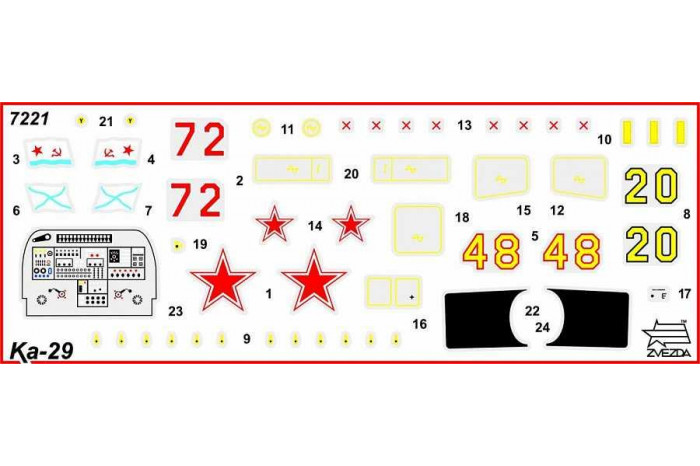 Model Kit vrtulník 7221 - KA-29 Helicopter (1:72)