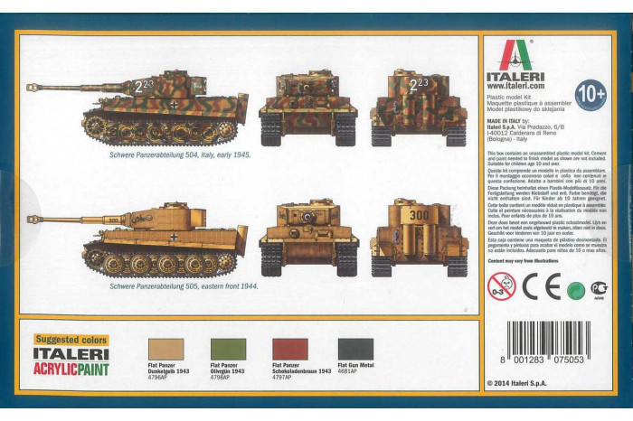 Fast Assembly tanky 7505 - Pz.Kpfw.VI TIGER I Ausf.E (1:72)