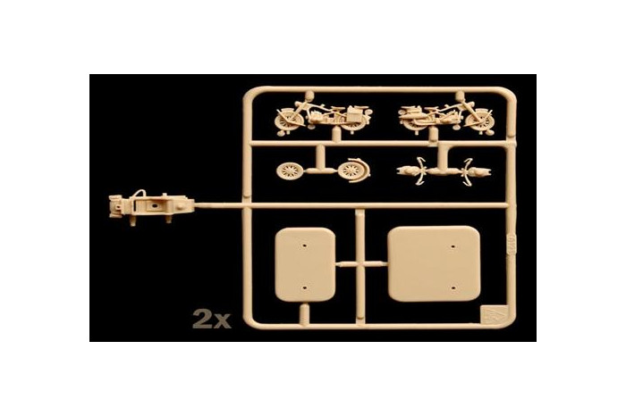 Model Kit figurky 6121 - WWII - GERMAN MOTORCYCLES (1:72)