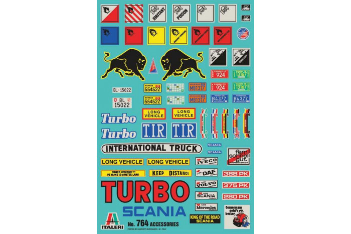 Model Kit doplňky 0764 - TRUCK ACCESSORIES (1:24)