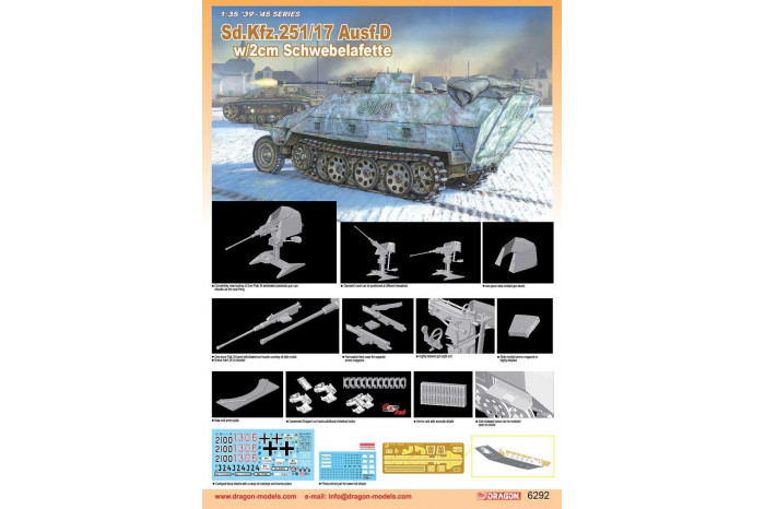 Model Kit military 6292 - Sd.Kfz.251/17 Ausf.D w/2cm SCHWEBELAFETTE (1:35)