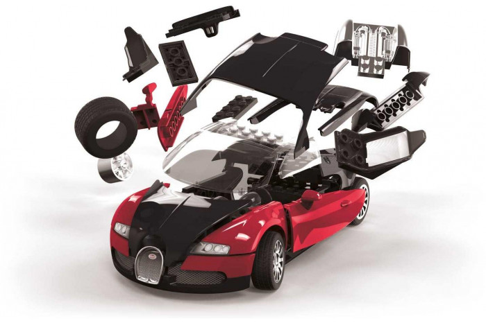Quick Build auto J6020 - Bugatti Veyron - červená
