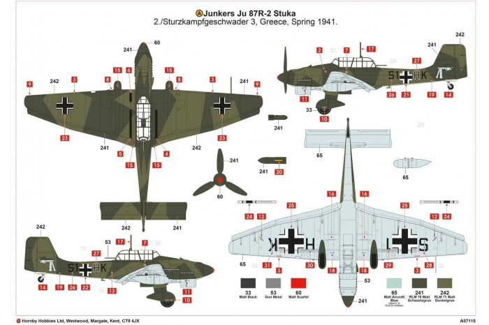 Classic Kit letadlo A07115 - Junkers JU87B-2/R-2 (1:48)