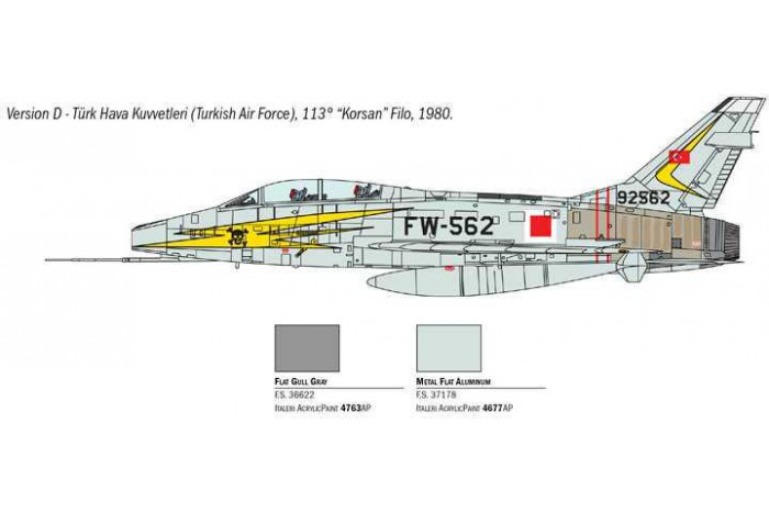 Model Kit letadlo 1398 - F-100F SUPER SABRE (1:72)