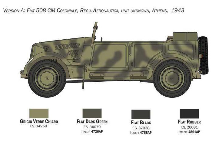 Model Kit tank 6550 - 508 CM "COLONIALE" STAFF CAR (1:35)