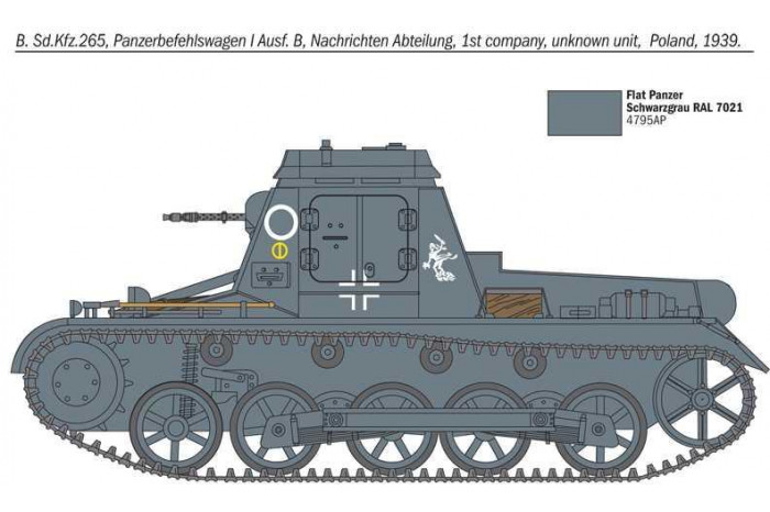 Model Kit military 7072 - SD. KFZ. 265 PANZERBEFEHLSWAGEN (1:72)