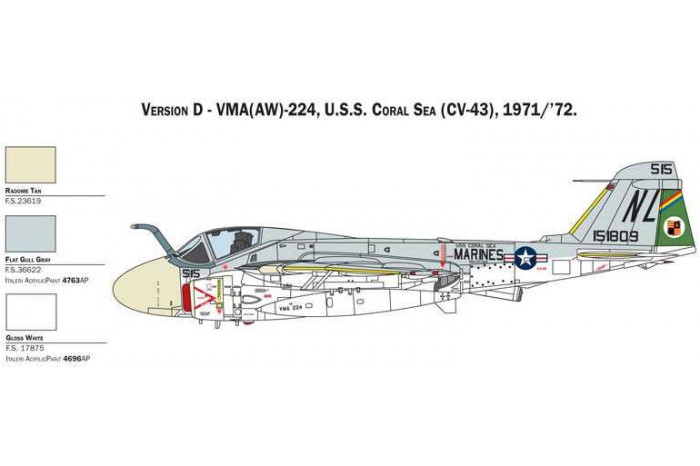 Model Kit letadlo 1405 - KA-6D INTRUDER (1:72)