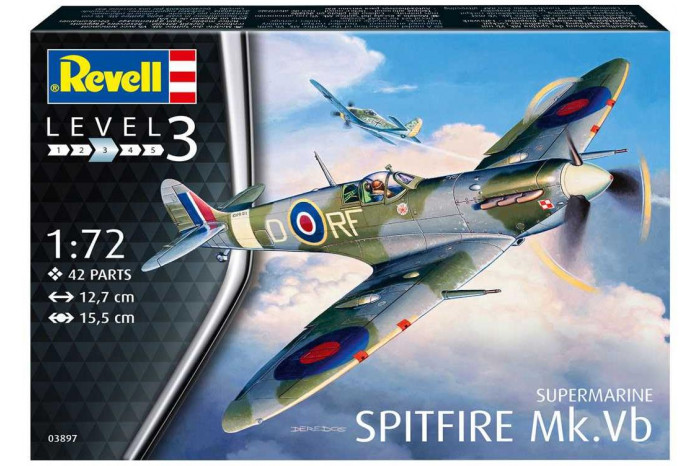 Plastic ModelKit letadlo 03897 - Supermarine Spitfire Mk. Vb (1:72)