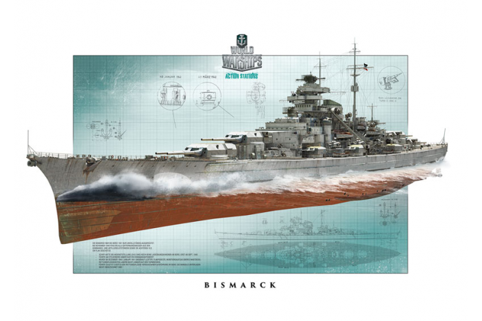 World of Warships - GERMAN BATTLESHIP BISMARCK (1:700) - 46501