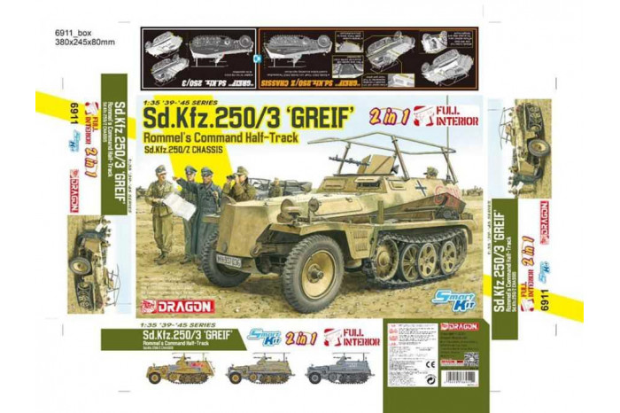 Model Kit military 6911 - Sd.Kfz.250/3 “Greif” (2 in 1) (1:35)