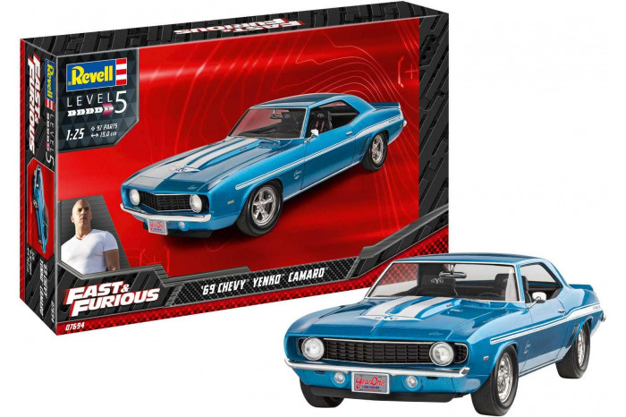 Plastic ModelKit auto 07694 - Fast & Furious 1969 Chevy Camaro Yenko (1:25)