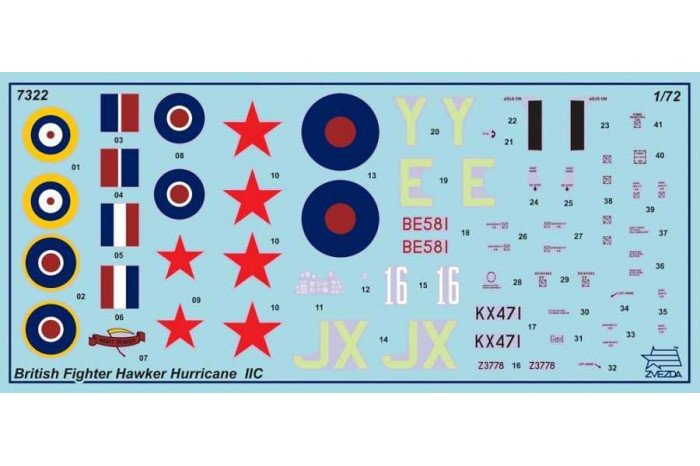 Snap Kit letadlo 7322 - Hawker Hurricane Mk II C (1:72)