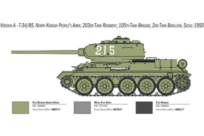 Model Kit tank 6585 - T-34/85 Korean War (1:35)