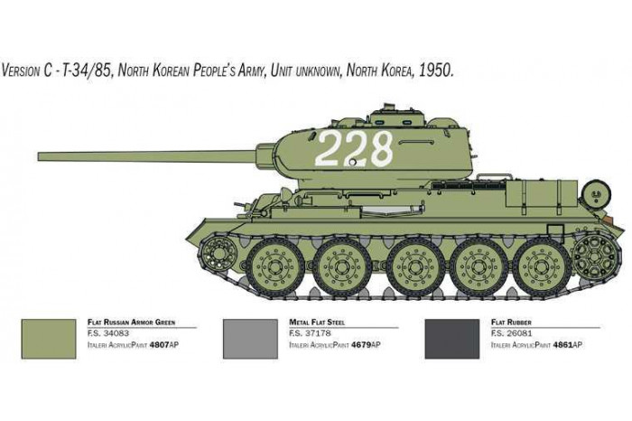 Model Kit tank 6585 - T-34/85 Korean War (1:35)