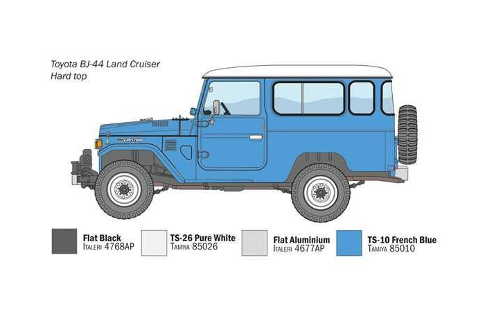 Model Kit auto 3630 - Toyota Land Cruiser BJ-44 Soft/Hard Top (1:24)