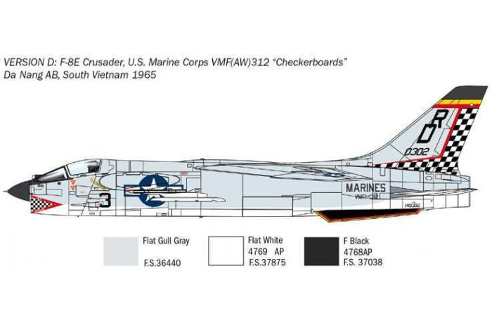 Model Kit letadlo 1456 - F-8E Crusader (1:72)