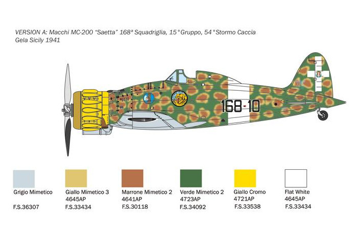 Model Kit letadlo 2815 - Macchi Mc.200 1a serie (1:48)