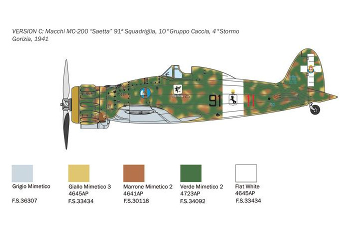 Model Kit letadlo 2815 - Macchi Mc.200 1a serie (1:48)