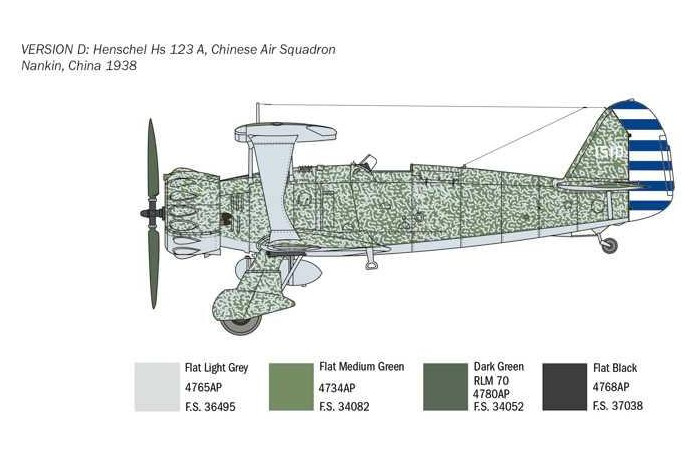 Model Kit letadlo 2819 - Henschel Hs 123 (1:48)