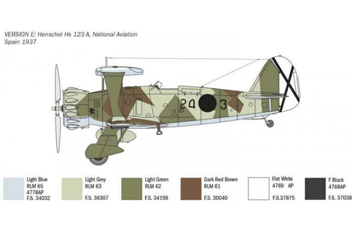 Model Kit letadlo 2819 - Henschel Hs 123 (1:48)