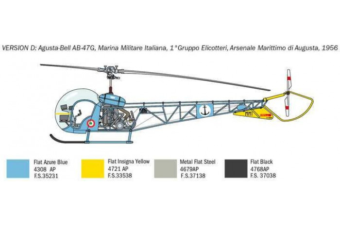 Model Kit vrtulník 2820 - OH-13 Sioux Corean War (1:48)